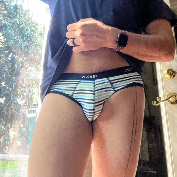 2(X)IST Striped Large Blue Briefs - Picture 4 of 4